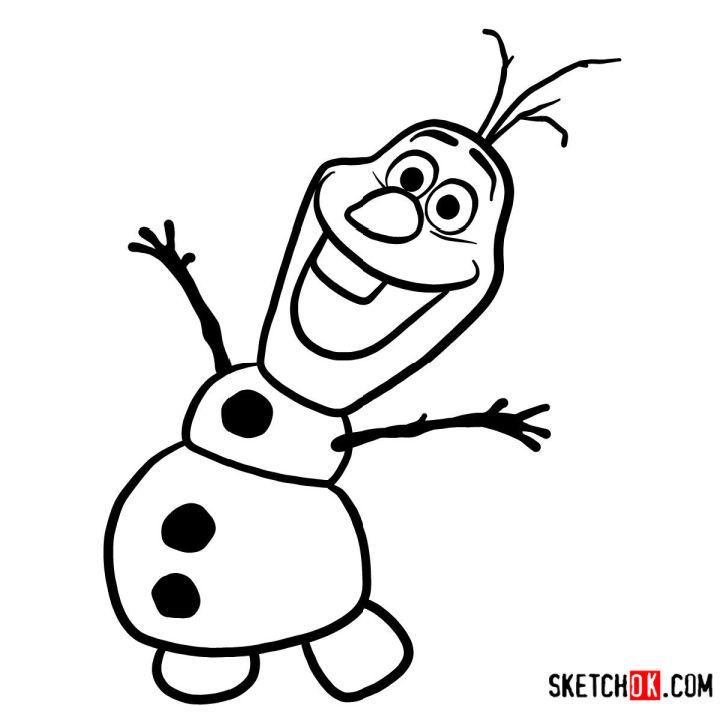 How to Draw Happy Olaf