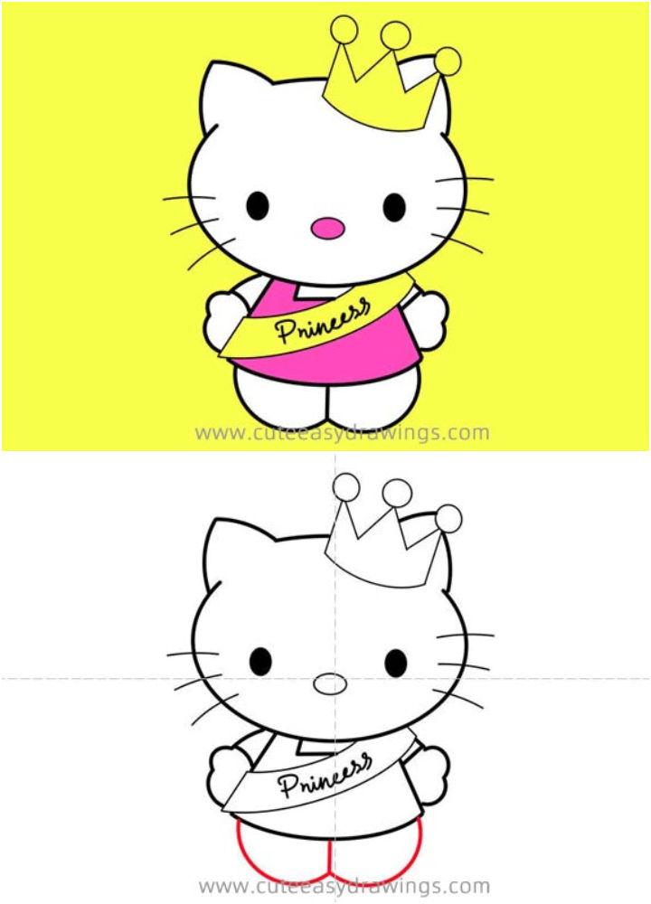 How to Draw Hello Kitty Princess