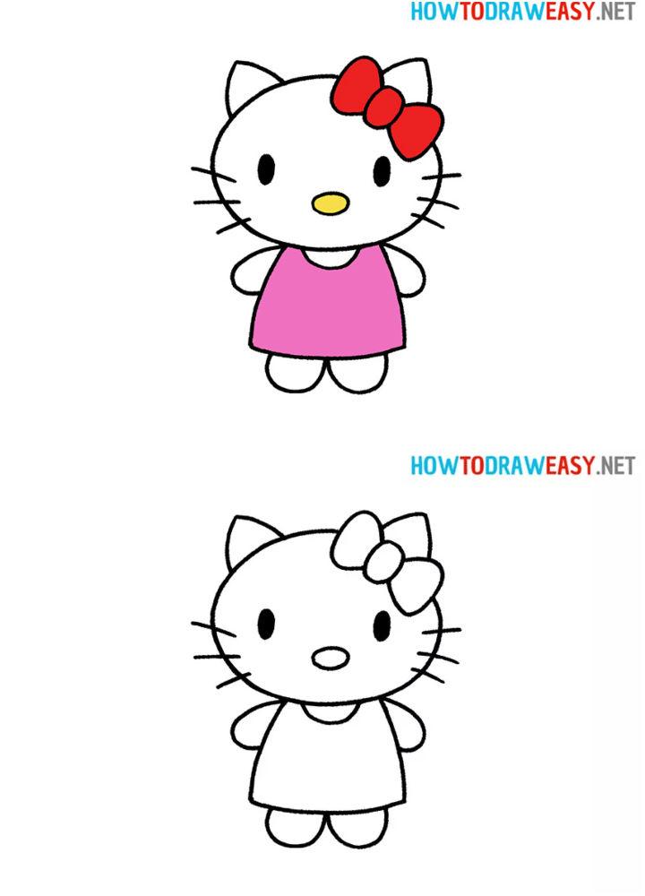 How to Draw Hello Kitty for Kids