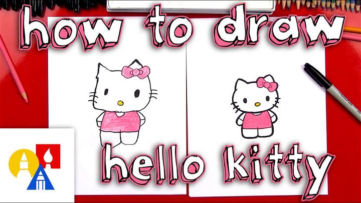 How to Draw Hello Kitty with Color