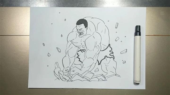 How to Draw Hulk Smash in 5 Minutes