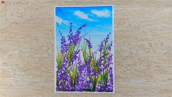 How to Draw Lavender Field with Oil Pastel