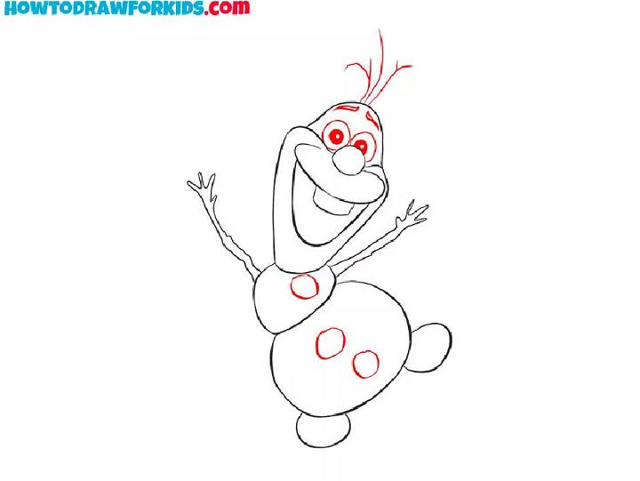 How to Draw Olaf for Kids