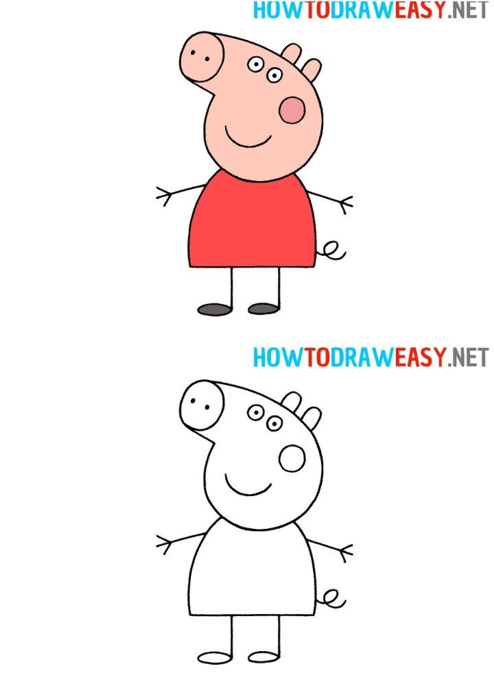 How to Draw Peppa Pig Step by Step