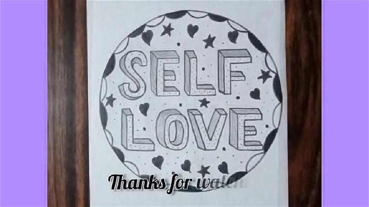 How to Draw Self Love Line Art