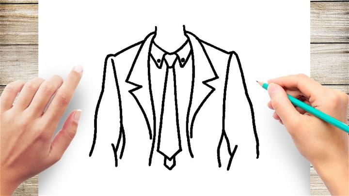 How to Draw Suit and Tie