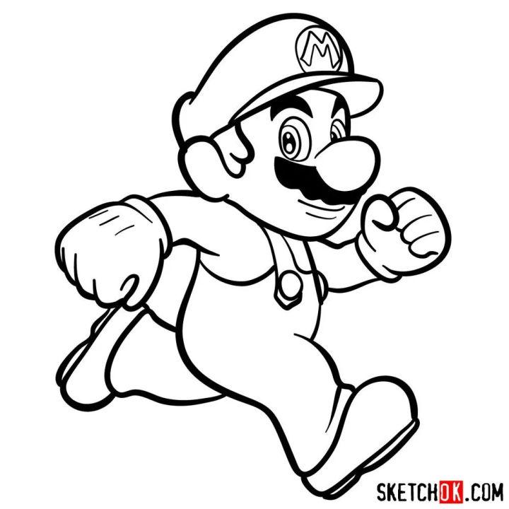 How to Draw Super Mario Running