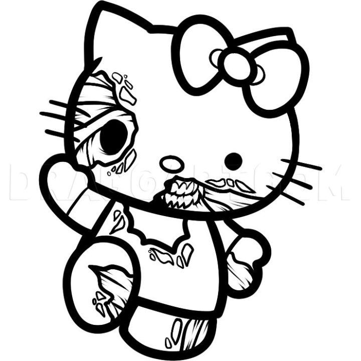 How to Draw Zombie Hello Kitty