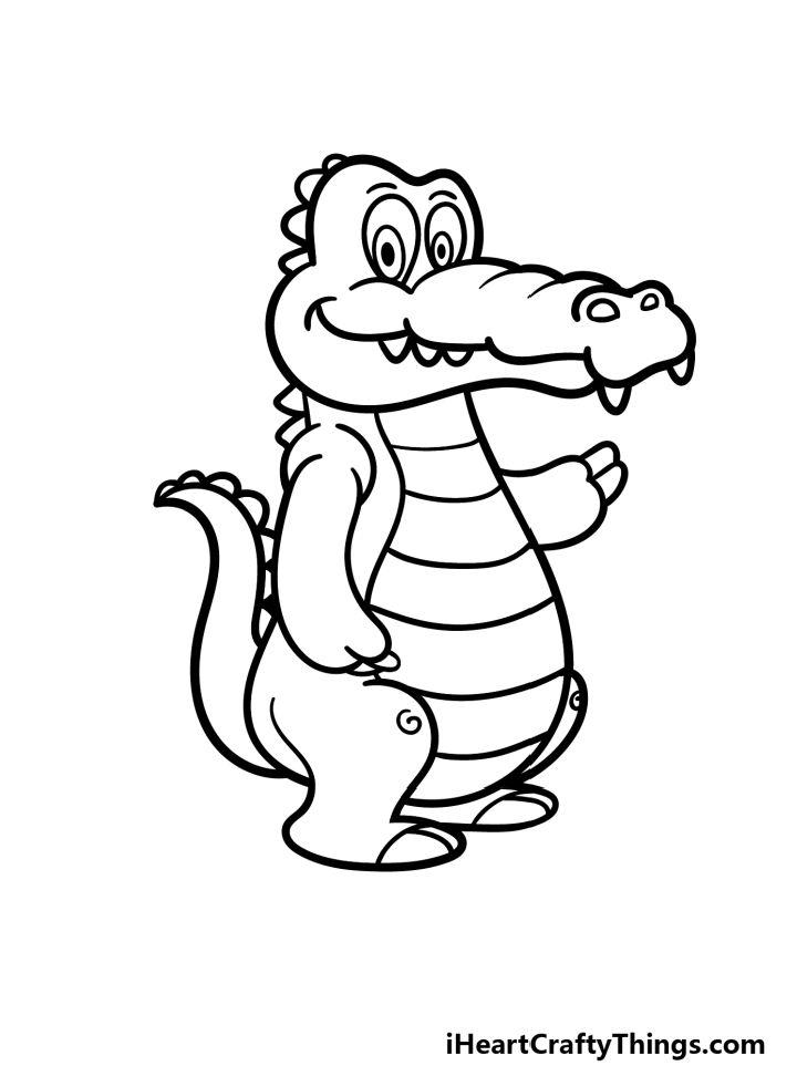 How to Draw a Cartoon Alligator