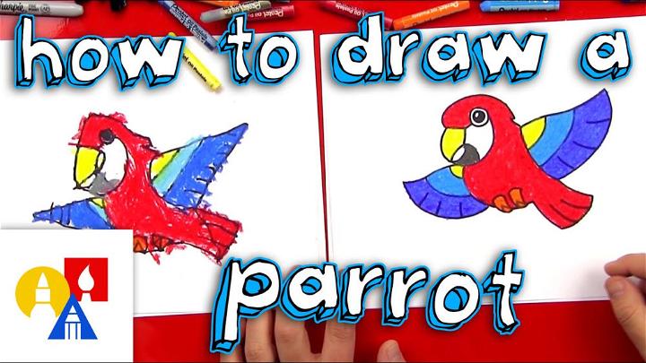 How to Draw a Cartoon Parrot