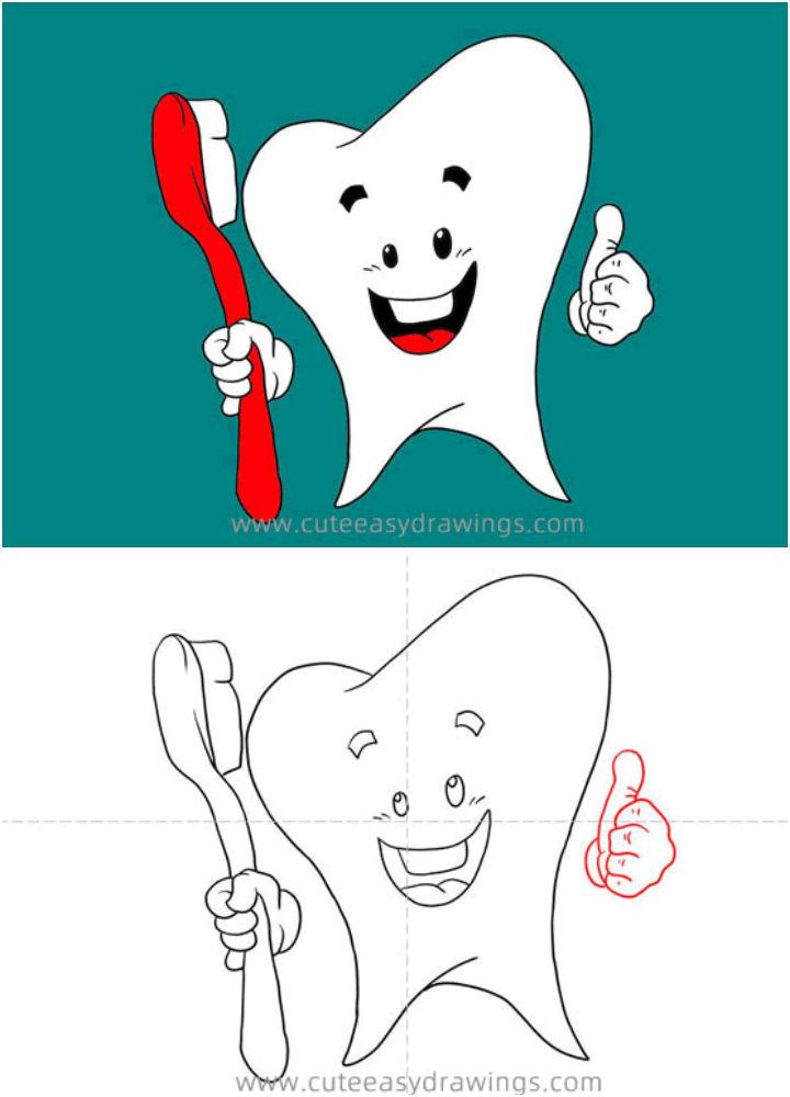 How to Draw a Cartoon Tooth