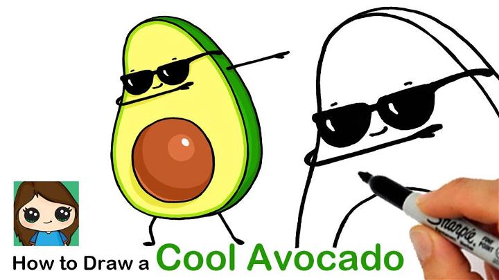 How to Draw a Cool Avocado