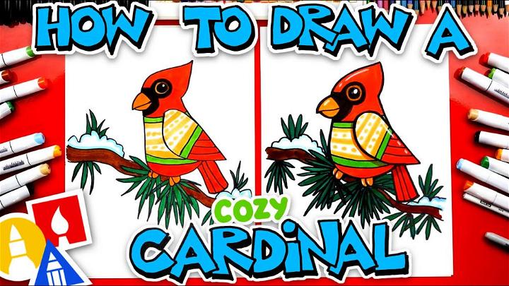 How to Draw a Cozy Cardinal