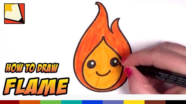 How to Draw a Cute Flame