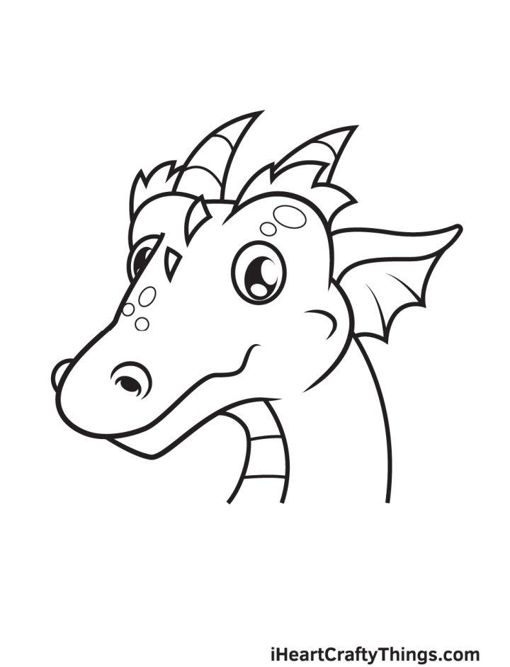 How to Draw a Dragon Head Step by Step