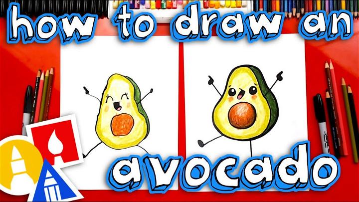 How to Draw a Funny Avocado
