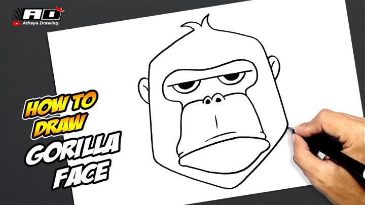 How to Draw a Gorilla Head