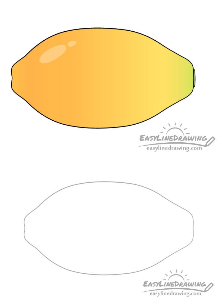 How to Draw a Papaya Fruit