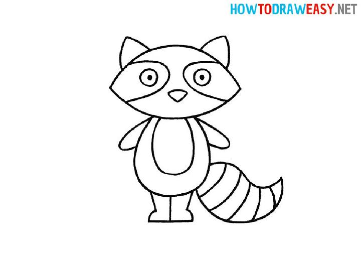 How to Draw a Raccoon for Kids