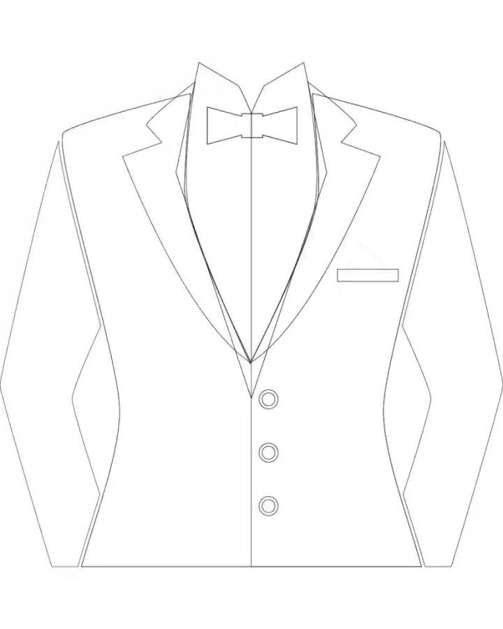 How to Draw a Suit Step by Step