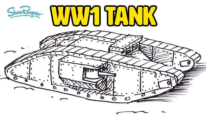 How to Draw a WW1 Tank