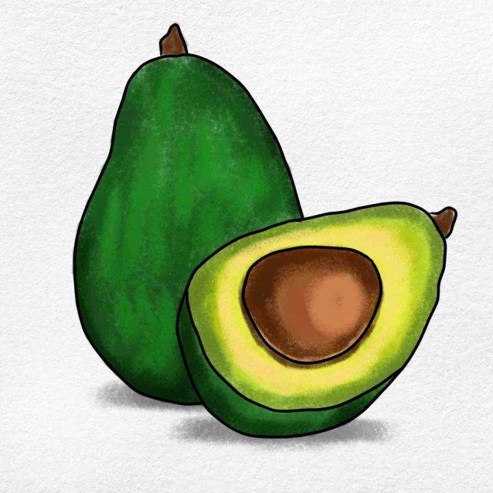 How to Draw an Avocado Step by Step