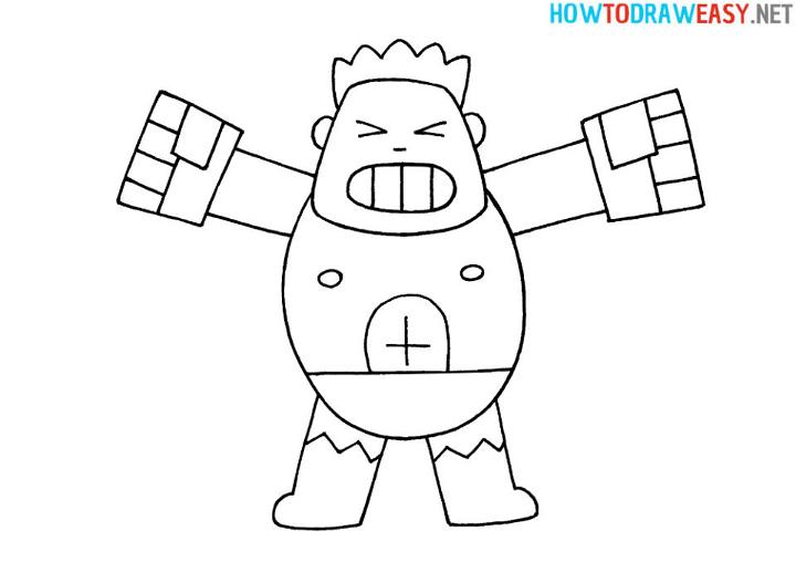 Hulk Drawing for Preschoolers