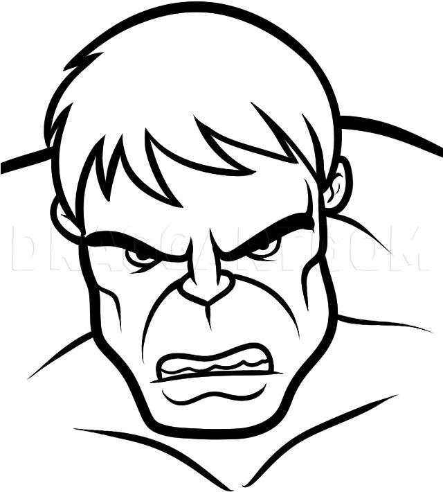 Hulk Face Drawing