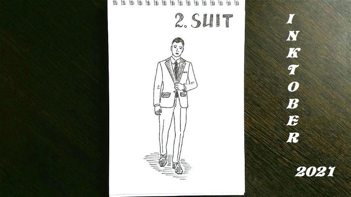Inktober Suit Drawing for Beginners