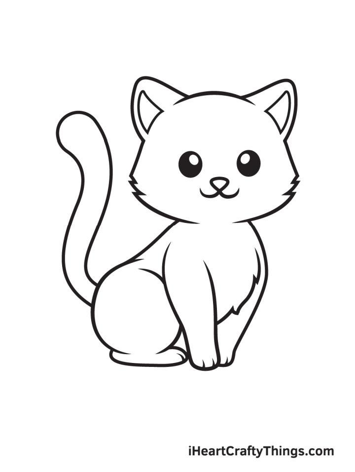 25 Easy Kitten Drawing Ideas - How to Draw a Kitten