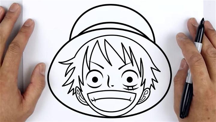 Luffy Face Drawing for Beginners