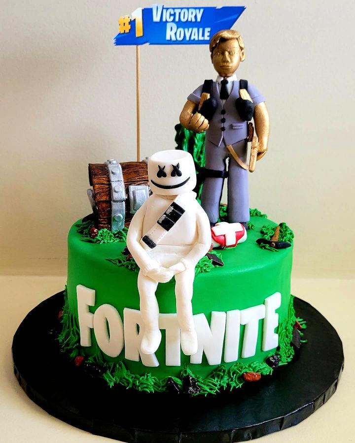 Marshmello Fortnite Cake