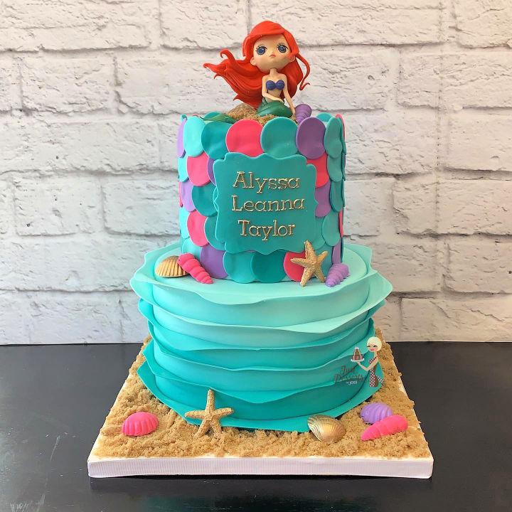 Mermaid 1st Birthday Cake