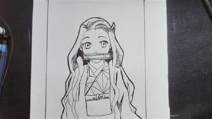 Nezuko Drawing Step by Step Guide