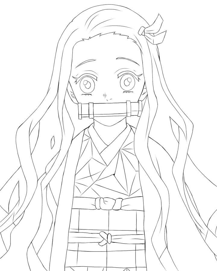 Nezuko Drawing Easy Step By Step