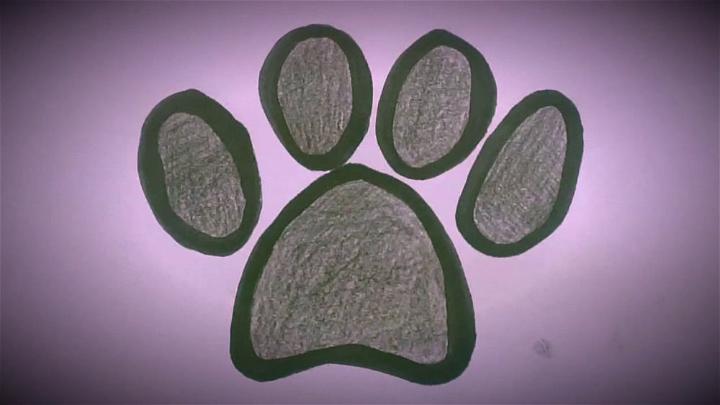 Paw Print Drawing for Kids