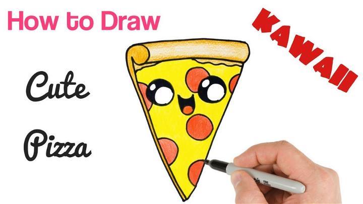 Pizza Cartoon Drawing