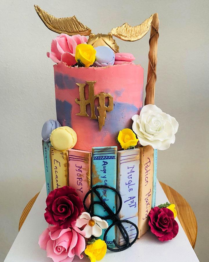 Pretty Harry Potter Themed Cake