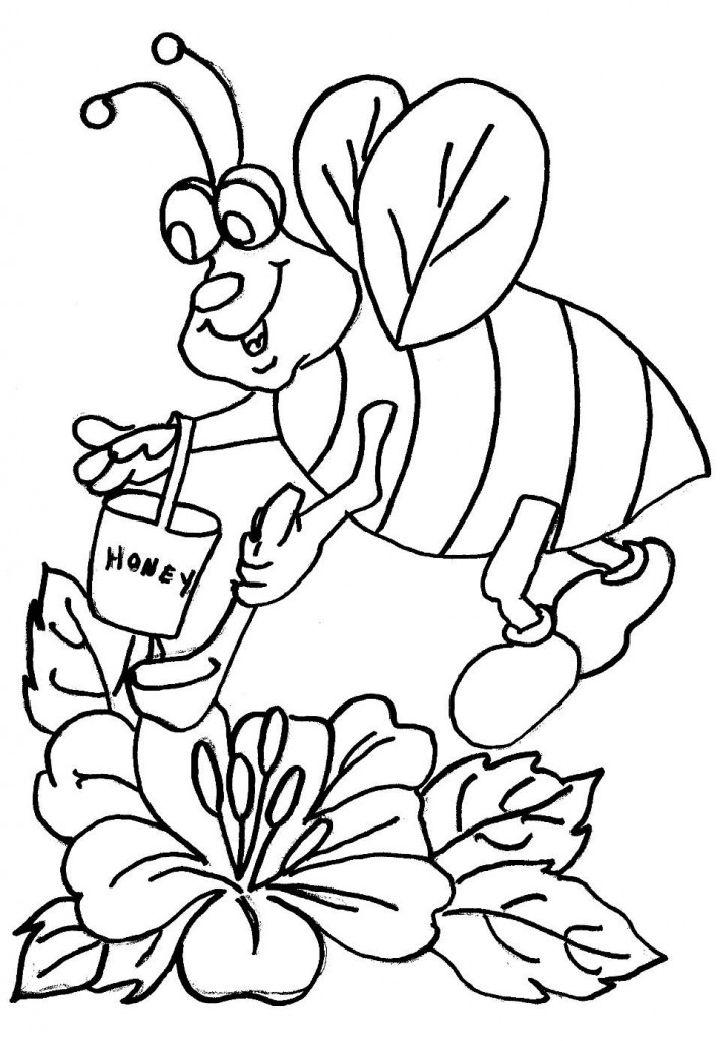 Printable Bee Coloring Book Pages