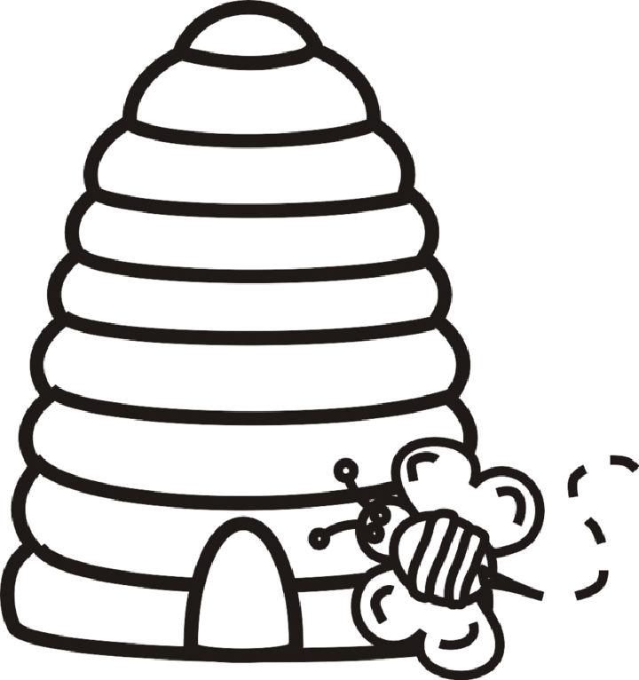 Printable Beehive Coloring Pages for Kids