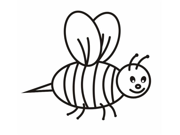 Printable Cartoon Bee Coloring Pages