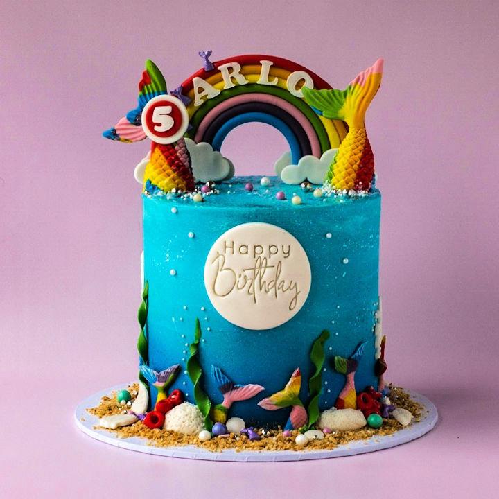 Rainbow Mermaid Cake
