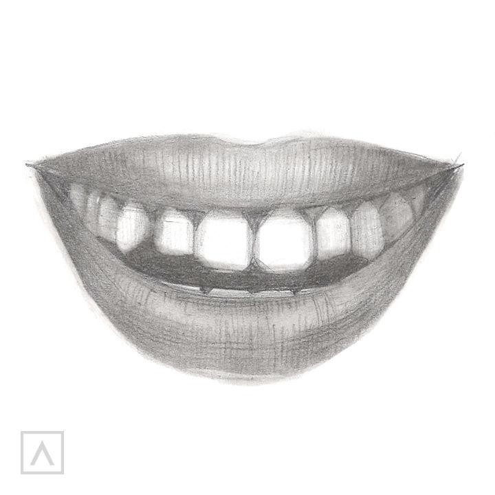 Realistic Drawing of Smile