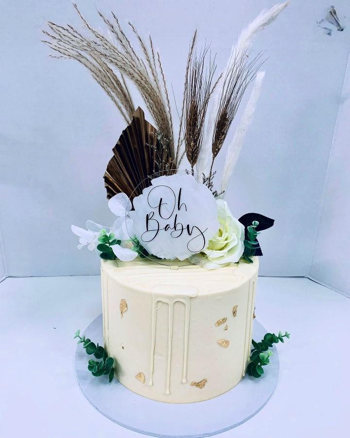 Rustic Oh Baby Buttercream Cake