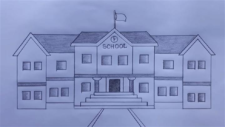 How to Draw a School in Perspective: Narrated Step by Step | Modern drawing,  Art drawings beautiful, Perspective art