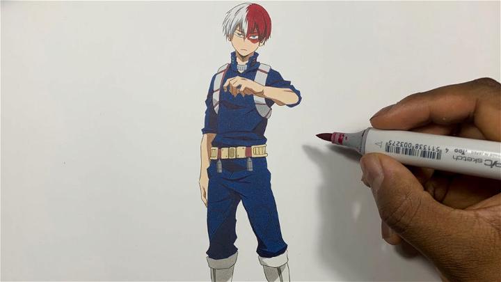 Shoto Todoroki Full Body Drawing