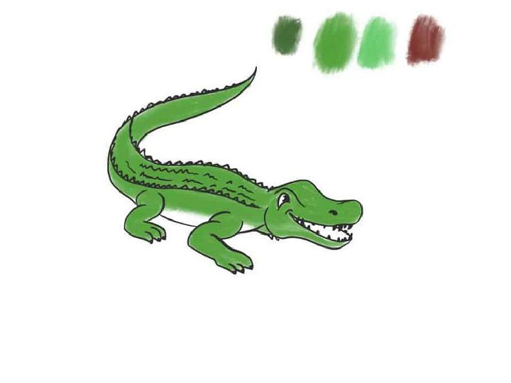 Simple Alligator Drawing