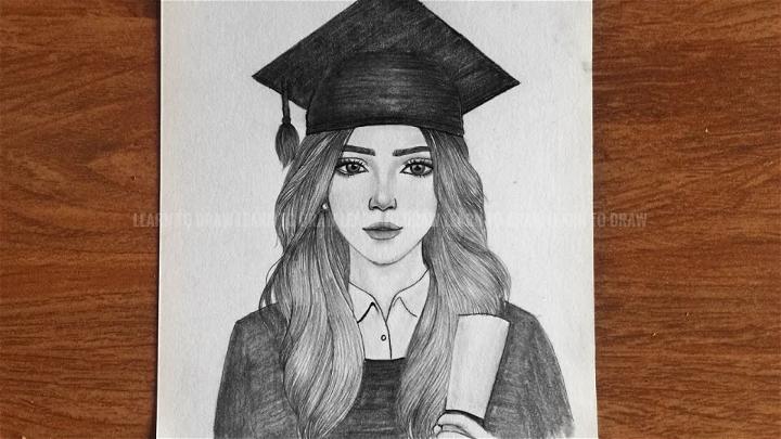 Simple Female Student Drawing