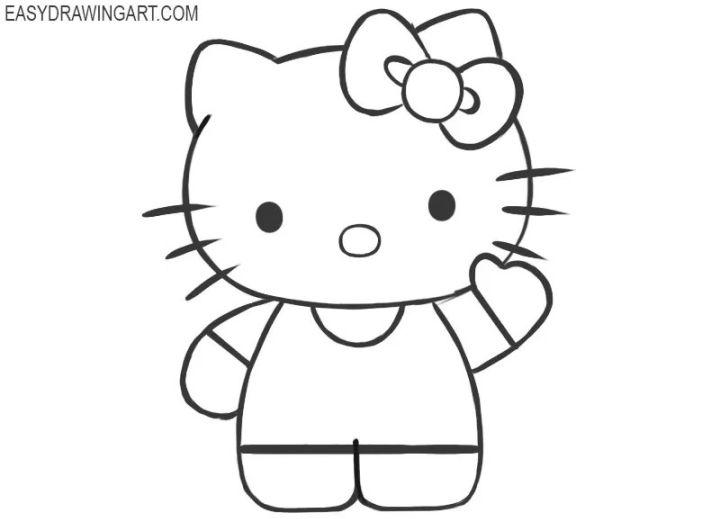 Simple Hello Kitty Drawing