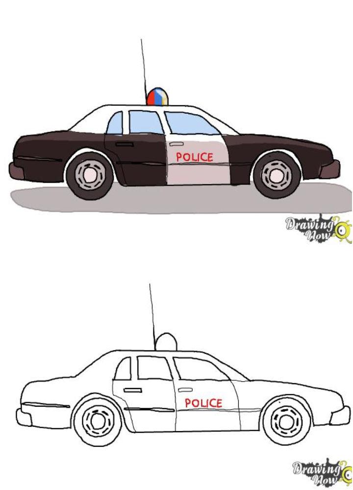 Simple Police Car Drawing